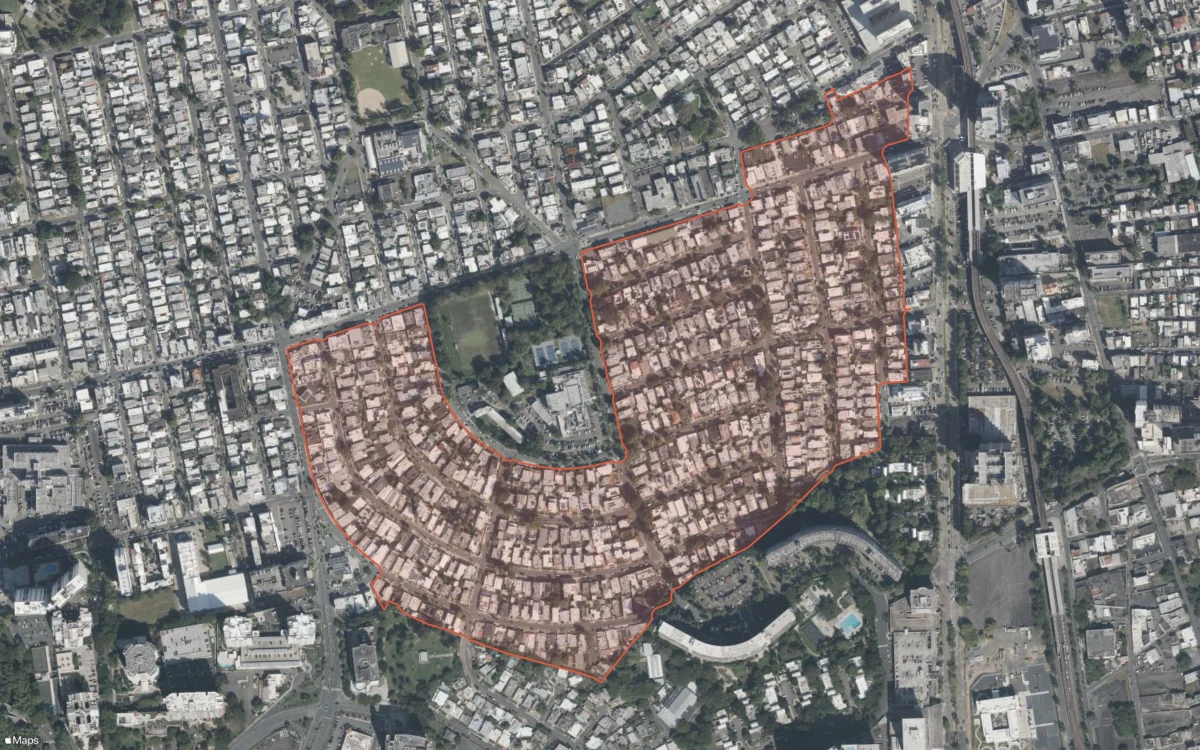 Aerial report boundary and neighborhood statistics for Baldrich in San Juan, Puerto Rico
