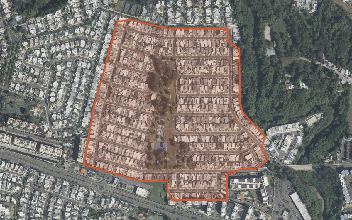 Aerial report boundary and neighborhood statistics for Colinas Metropolitanas in Guaynabo, Puerto Rico