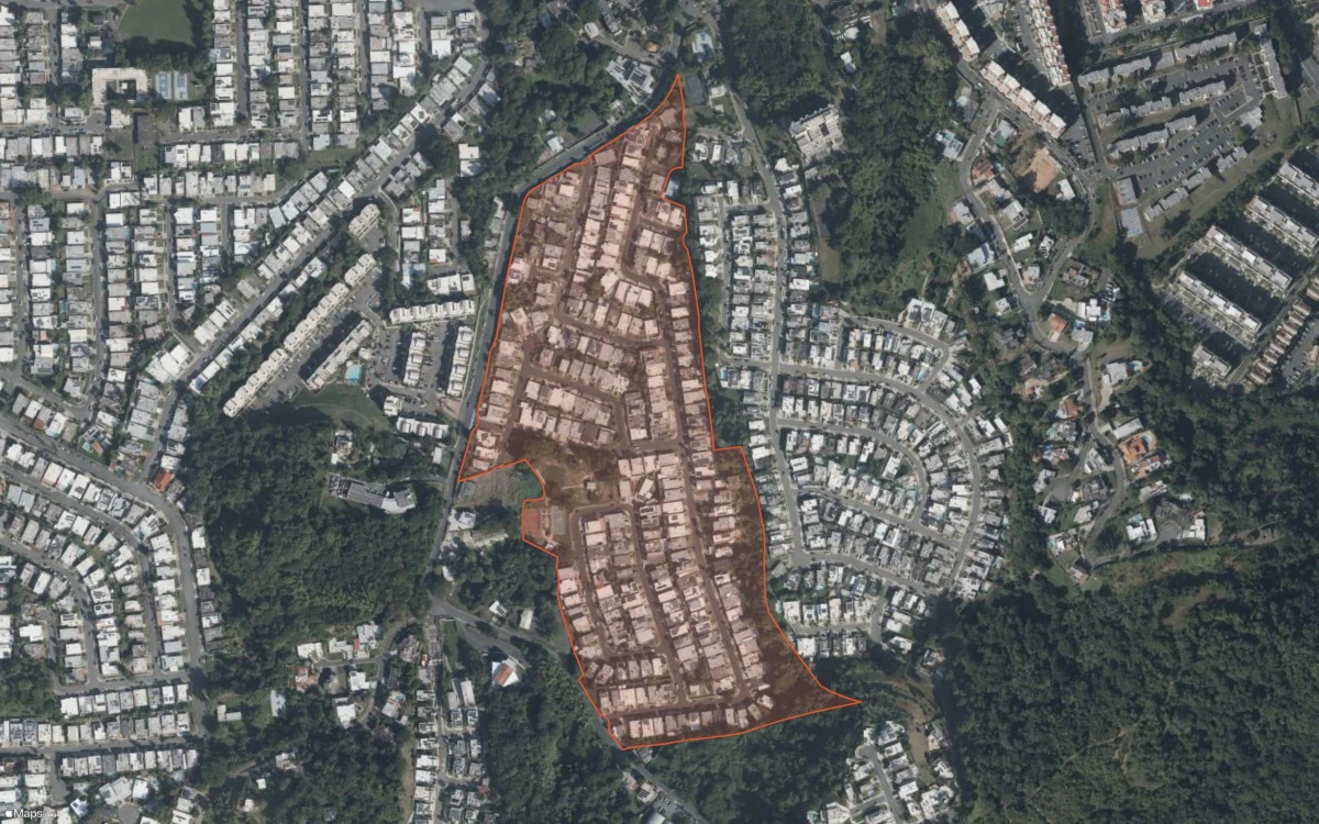 Aerial report boundary and neighborhood statistics for Colinas Verdes in San Juan, Puerto Rico