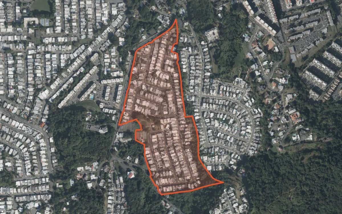 Aerial report boundary and neighborhood statistics for Colinas Verdes in San Juan, Puerto Rico