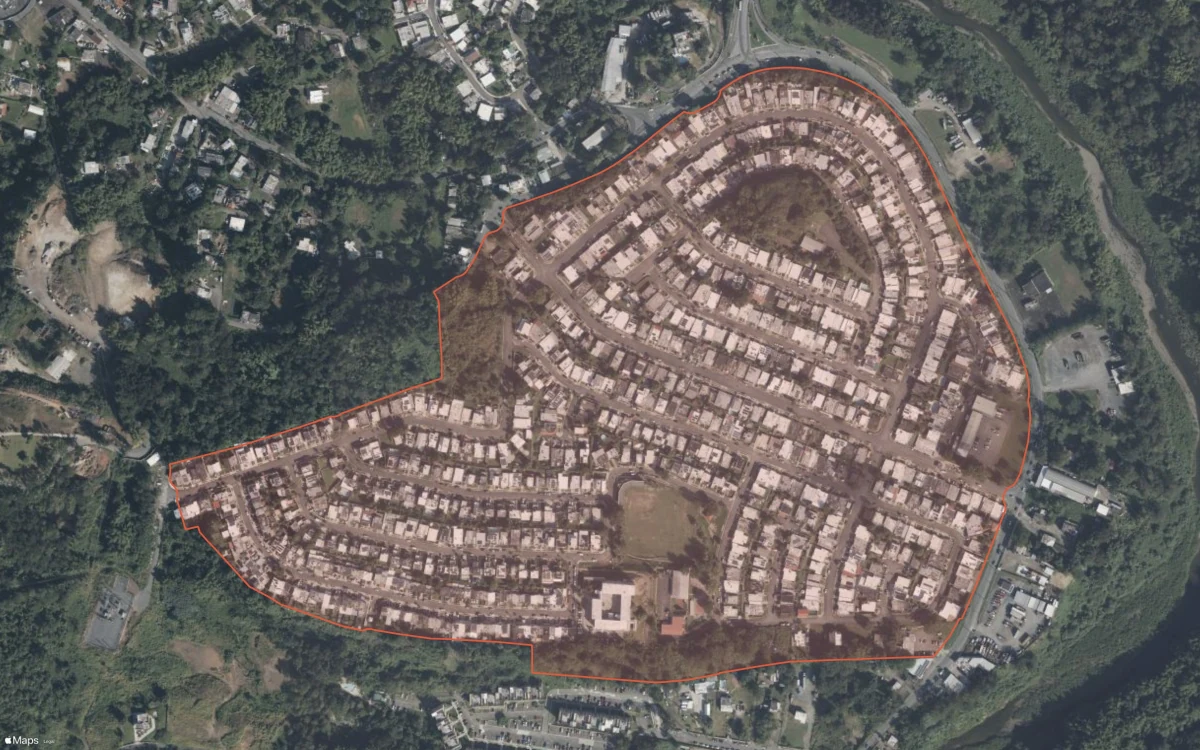 Aerial report boundary and neighborhood statistics for El Conquistador in Trujillo Alto, Puerto Rico