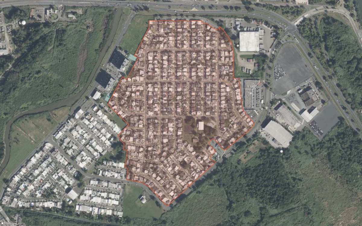 Aerial report boundary and neighborhood statistics for Marina Bahía in Cataño, Puerto Rico