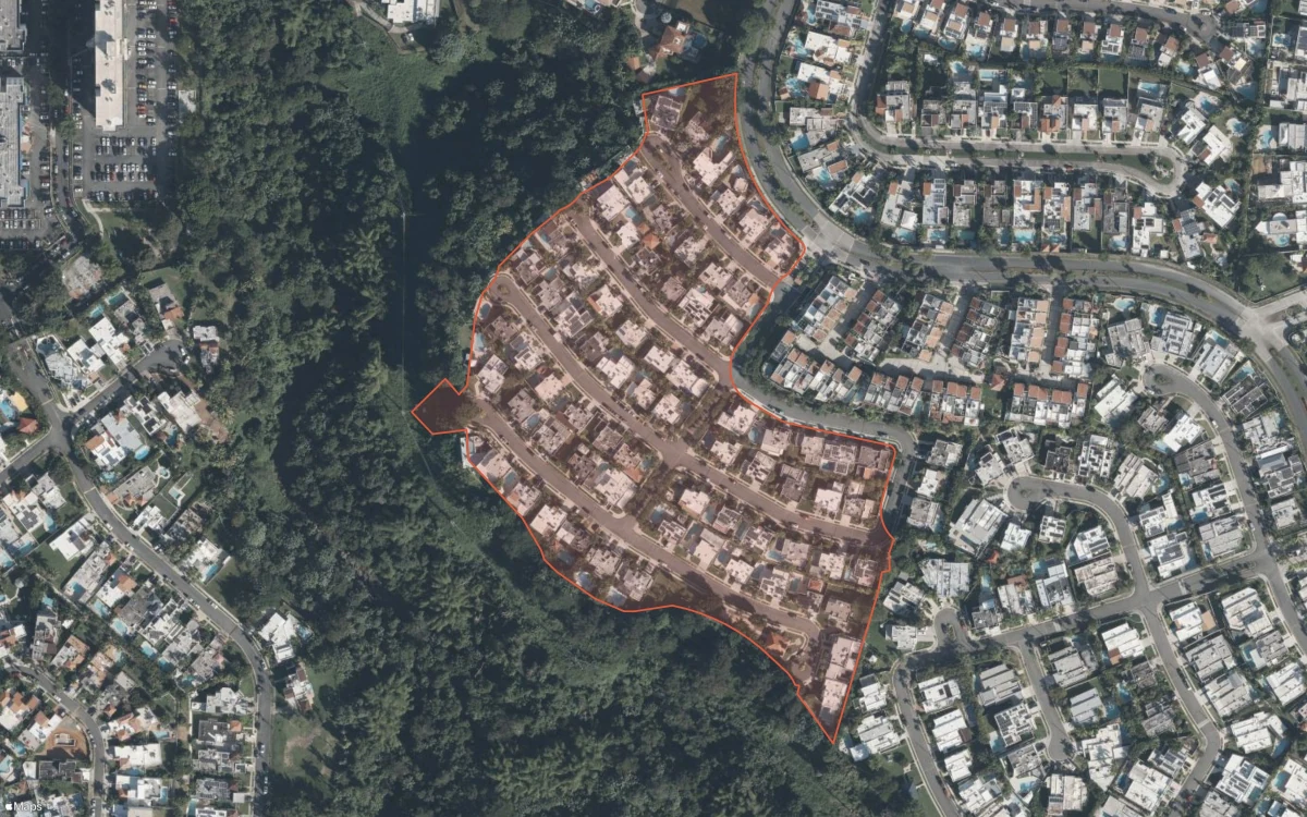 Aerial report boundary and neighborhood statistics for Paseo Las Brisas in San Juan, Puerto Rico