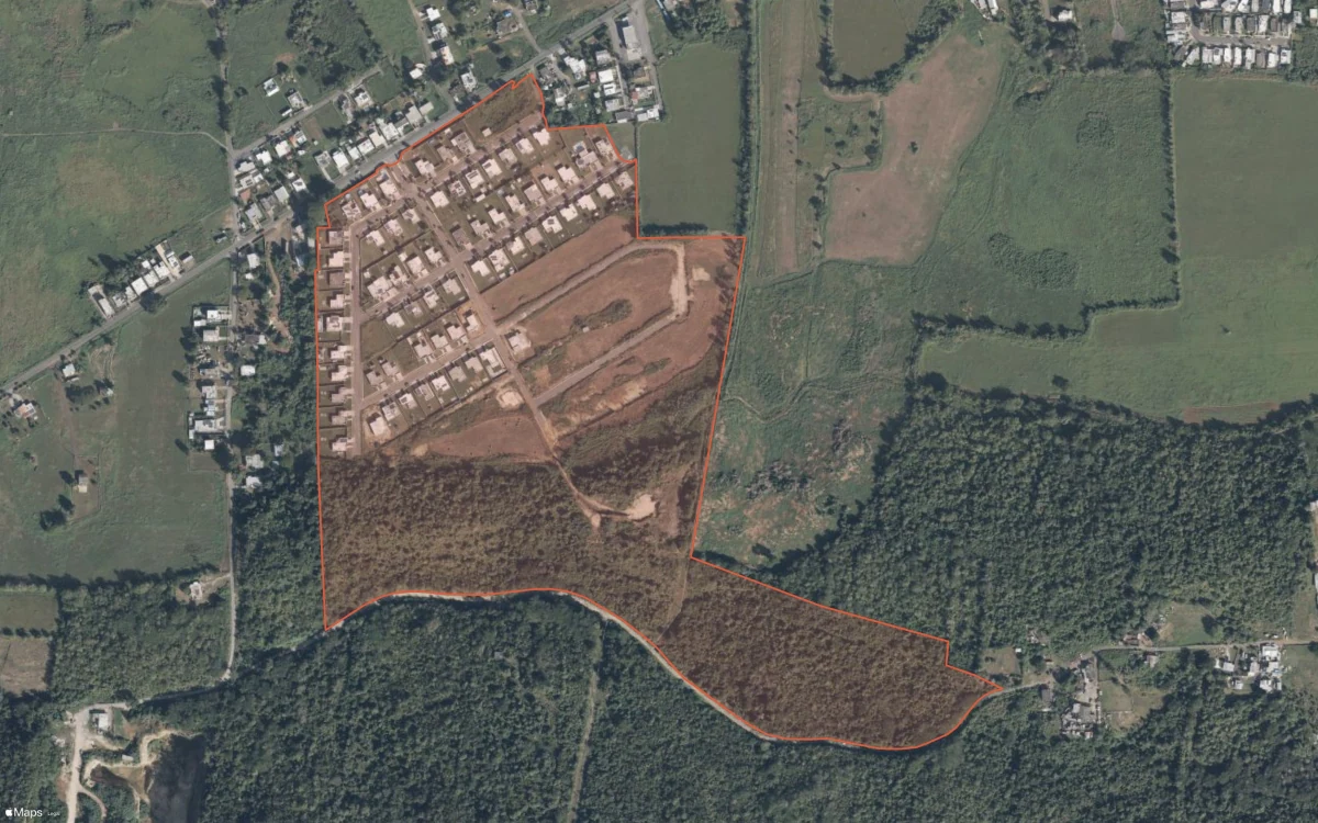 Aerial report boundary and neighborhood statistics for Praderas de Isabela in Isabela, Puerto Rico