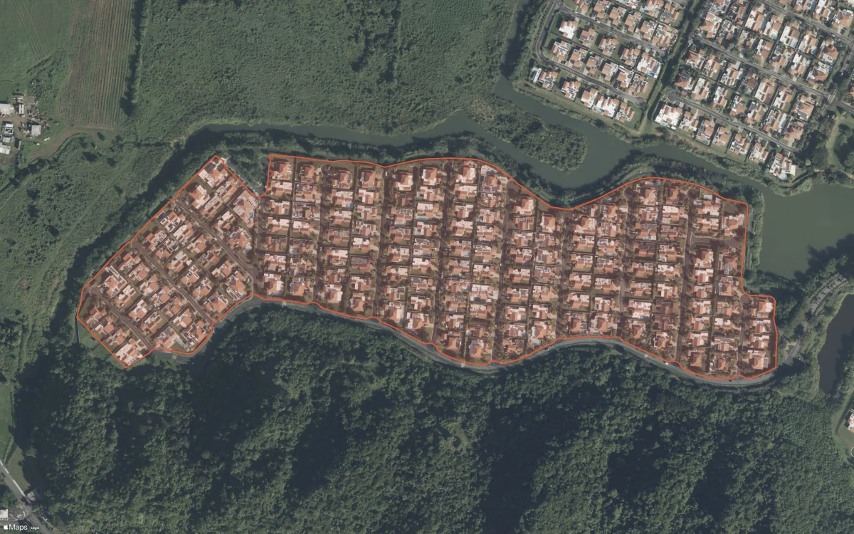 Aerial report boundary and neighborhood statistics for Isla Miramonte in Dorado, Puerto Rico