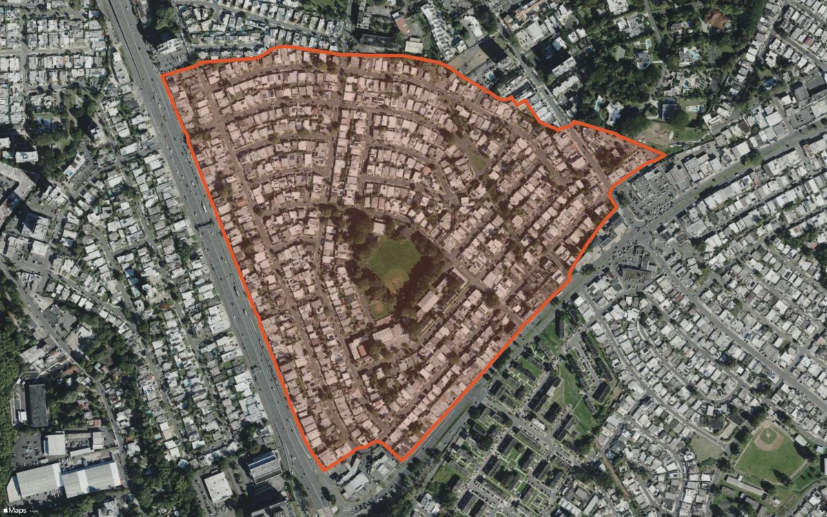 Límite aéreo y estadísticas del informe de Summit Hills en San Juan, Puerto Rico
