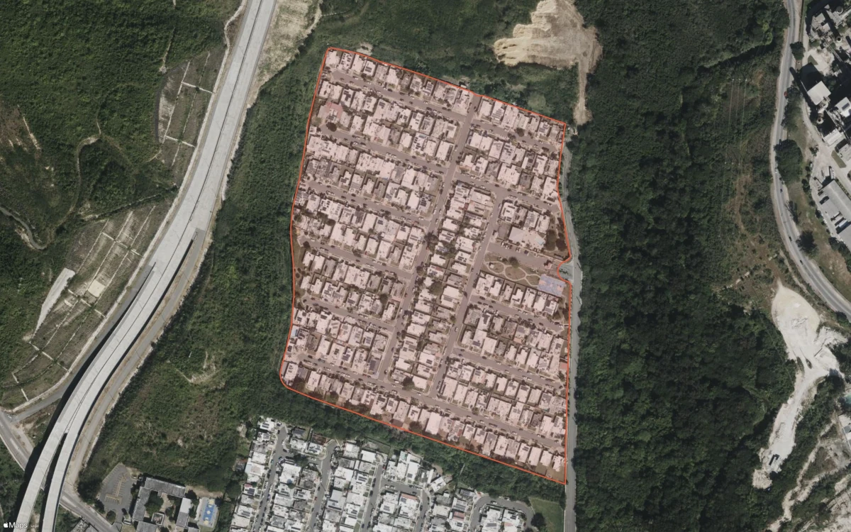Aerial report boundary and neighborhood statistics for Valle de Andalucía in Ponce, Puerto Rico