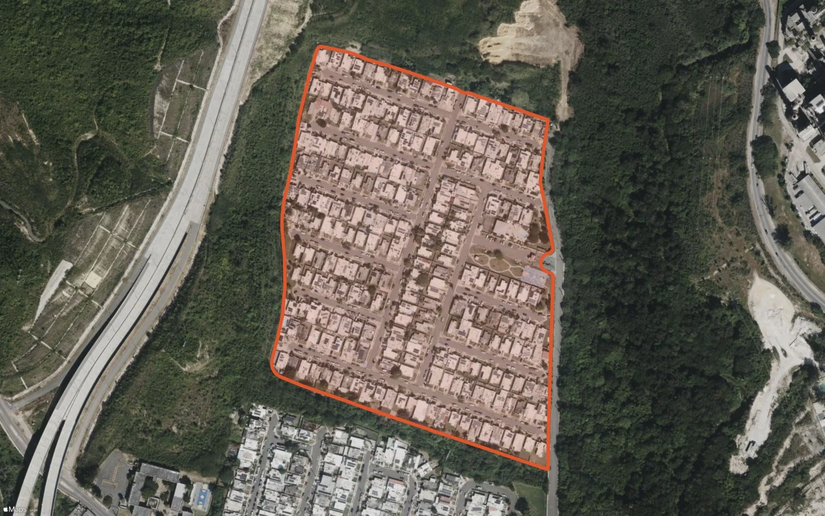 Límite aéreo y estadísticas del informe de Valle de Andalucía en Ponce, Puerto Rico