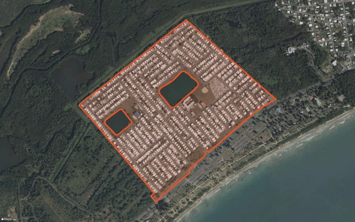 Aerial report boundary and neighborhood statistics for Verde Mar in Humacao, Puerto Rico