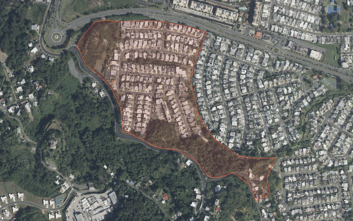 Límite aéreo y estadísticas del informe de Villas Reales en Guaynabo, Puerto Rico